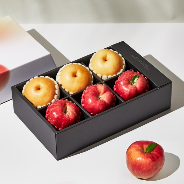 [청과원] 사과 & 배 선물세트 (사과 3입, 배 3입, 2.7kg 내외)